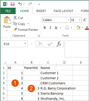 Tabelle &bdquo;CRM Customer&ldquo;.