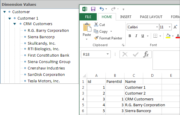 Beispiel f&uuml;r CRM-Planning-Dimensions-Loader&nbsp;&ndash; Neue &uuml;bergeordnete Dimensionswerte festlegen