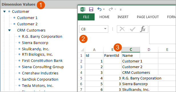 XLSX-Formatierung f&uuml;r den Dimensionswertimport