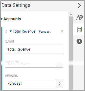 Calculation Data Series with Version Set to Forecast