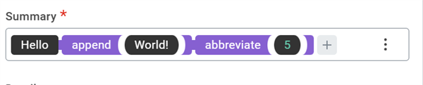 Shows that the abbreviate function was attached to the append function.