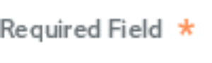The Required Field Indicator (asterisk).