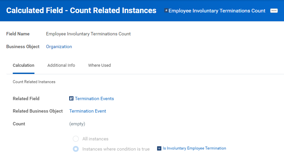 Example of a Count Related Instances field.