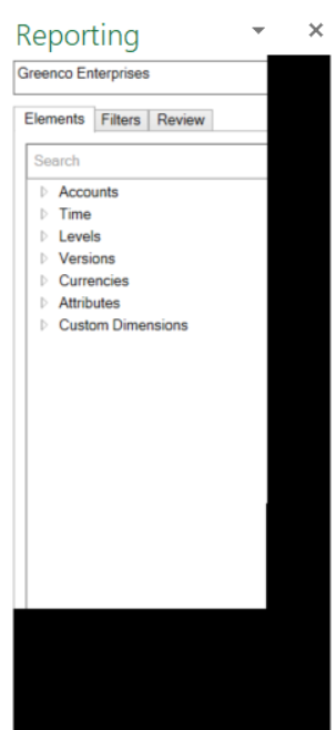 reporting pane displaying shadow