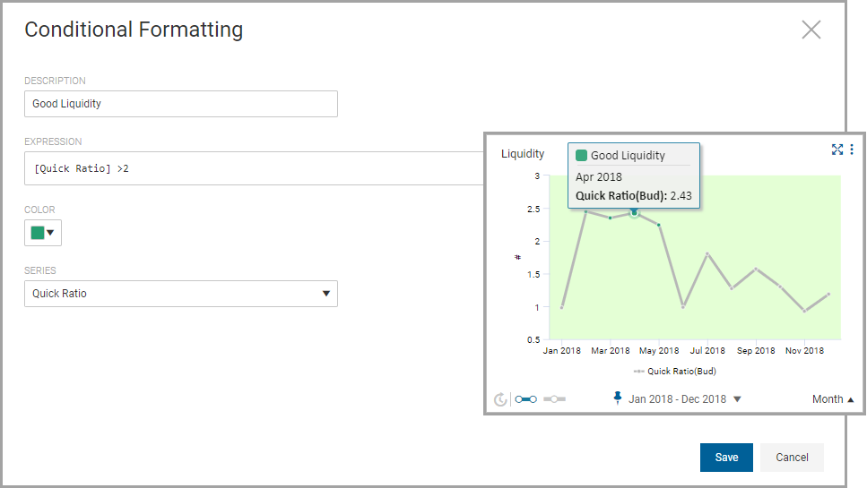 Comparison Expression Evaluates if Quick Ratio is Greater Than or Equal To 19