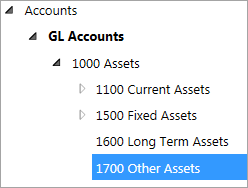 Sample expanded account elements 