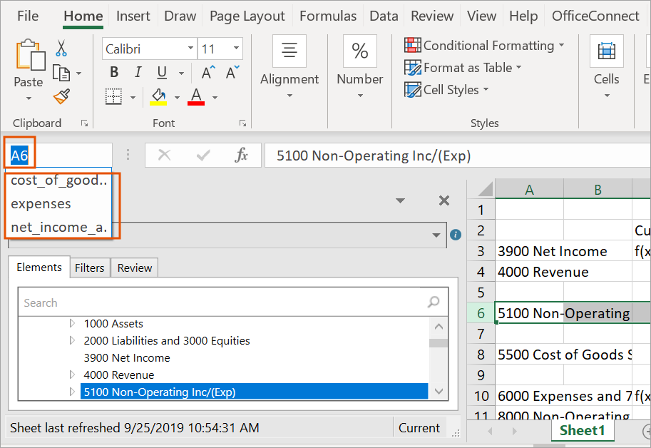 Create a named range in Excel